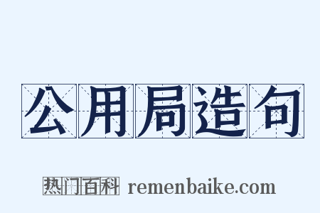 公用局造句是什么意思的图片